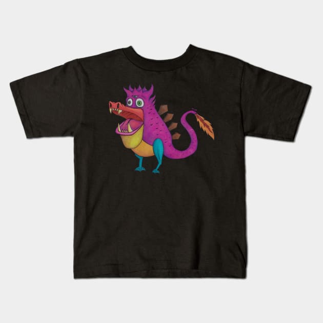 Eclectic Beast Kids T-Shirt by AlisonDennis